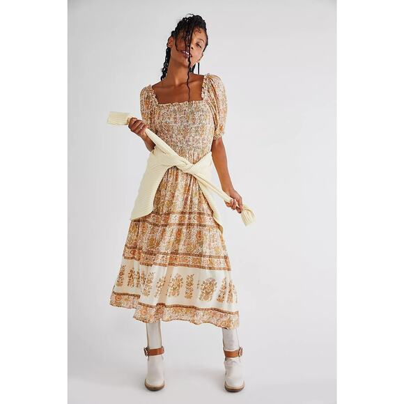 Spell & The Gypsy Collective Juniper Shirred Midi Dress - Picture 3 of 9